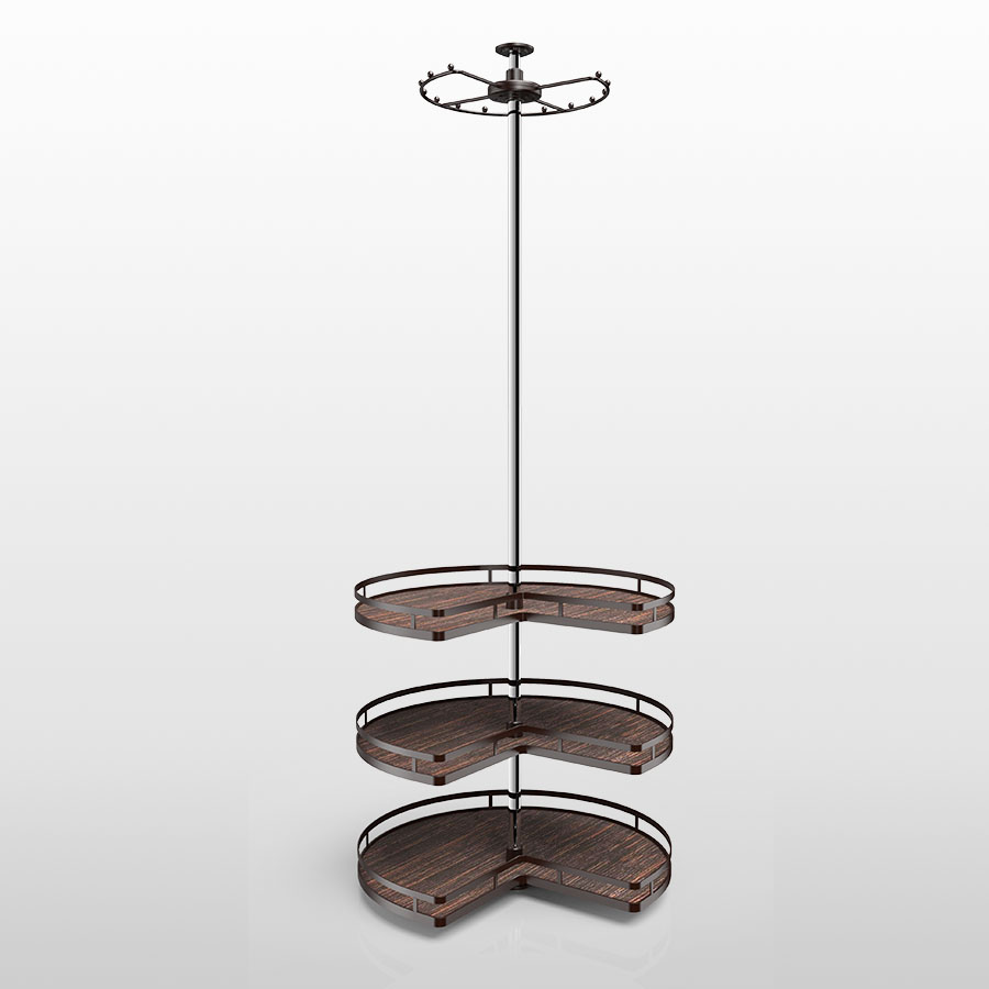 四層旋轉衣物籃(扁圍欄)